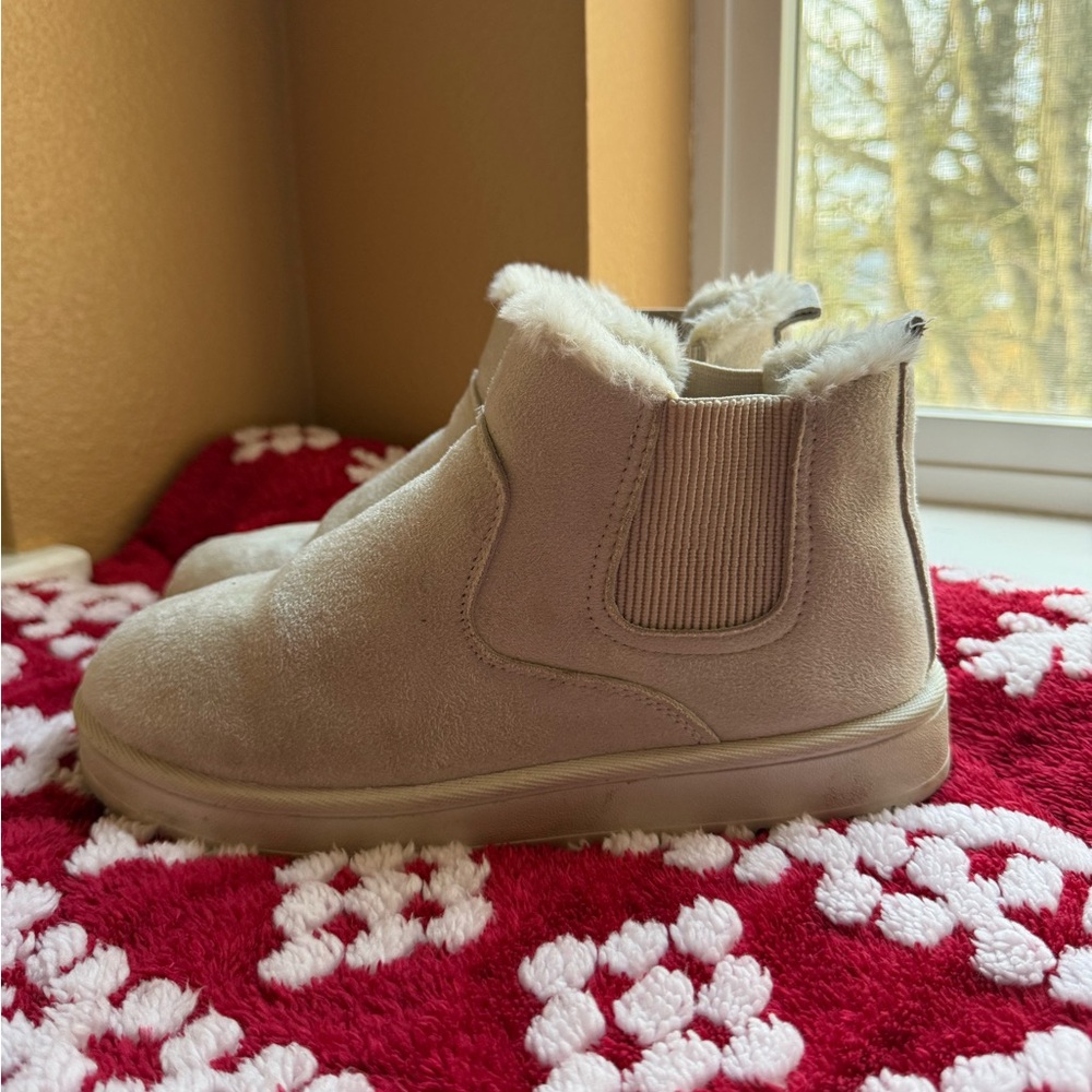 Cozy Tan Kids Boots